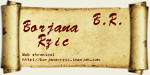 Borjana Ržić vizit kartica